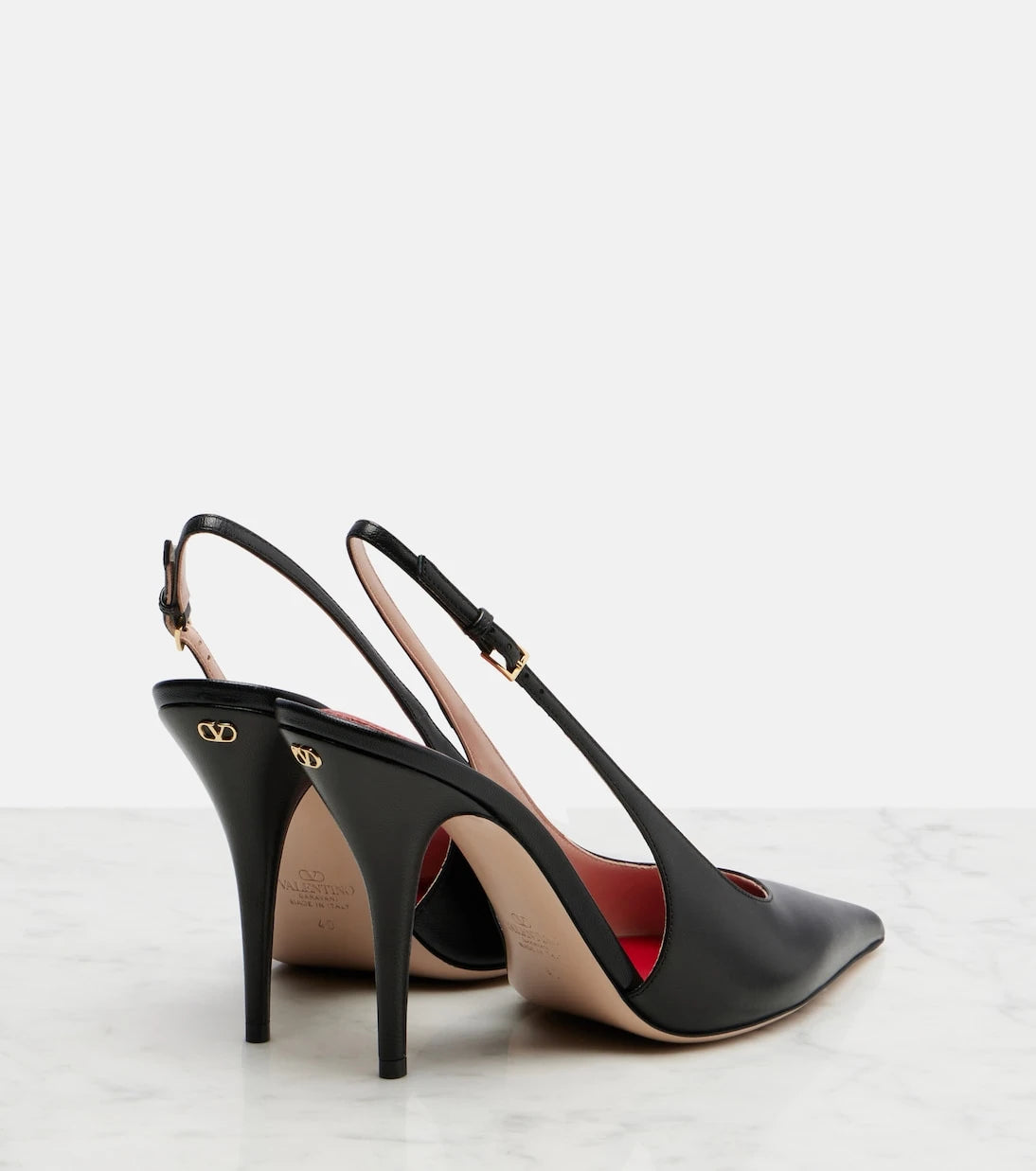 Valentino Garavani - Cuttie leather slingback pumps