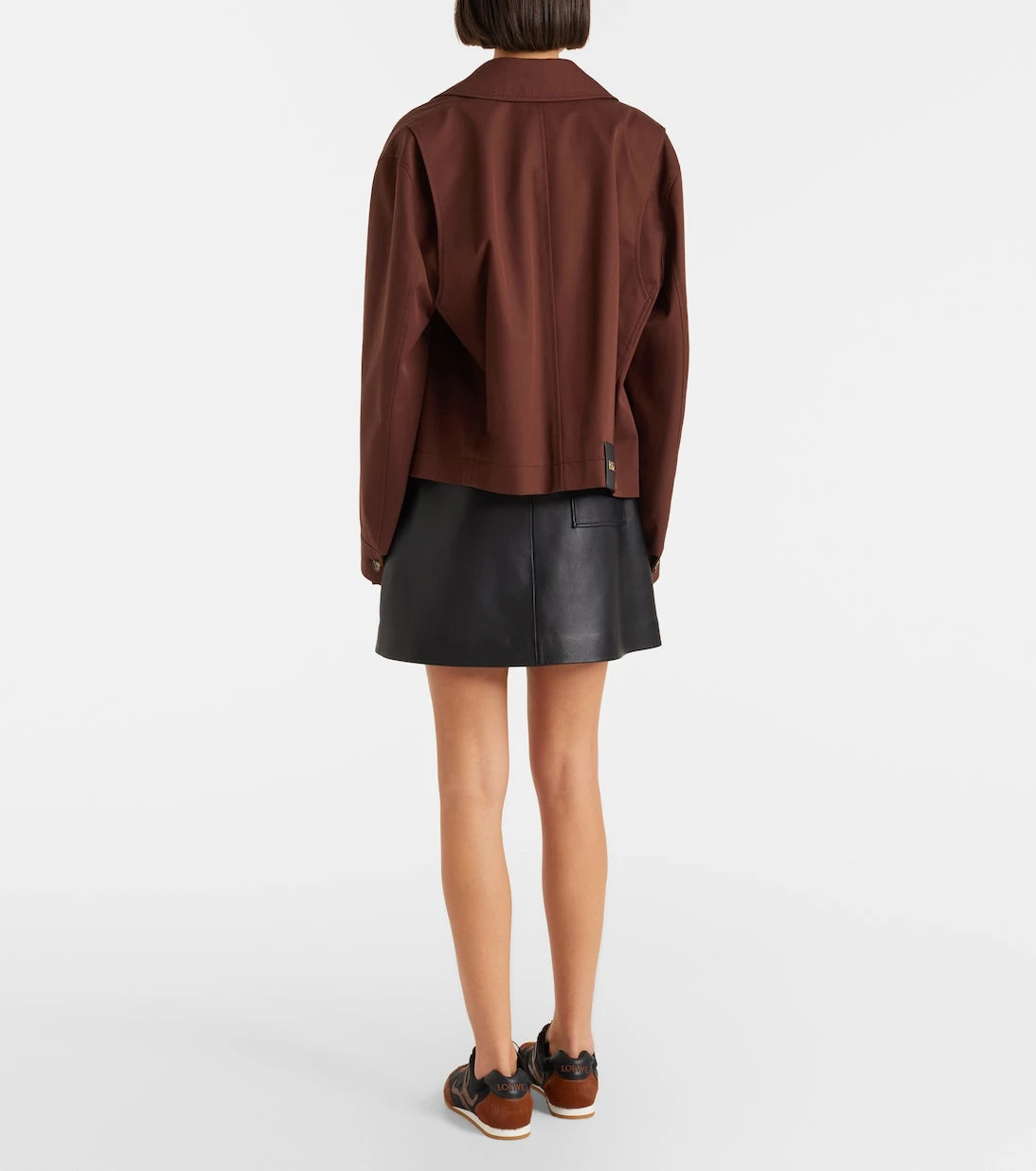 Loewe - Pleated leather miniskirt