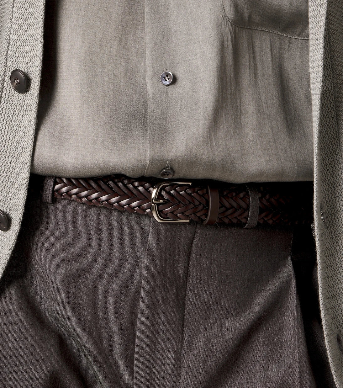 Giorgio Armani - Braided leather belt