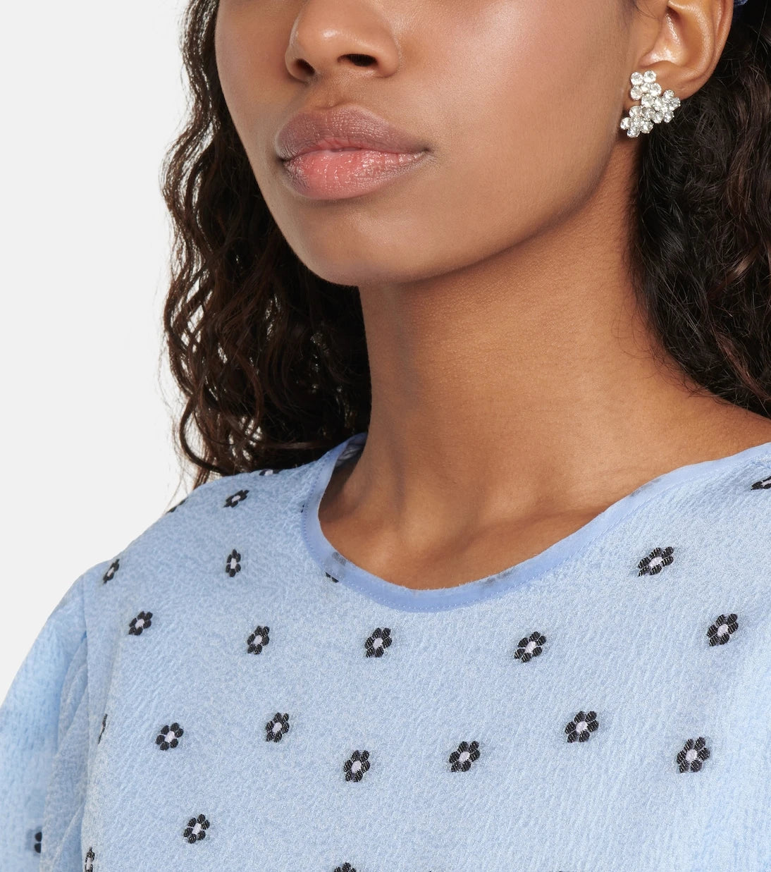 Jennifer Behr - Violet crystal-embellished earrings