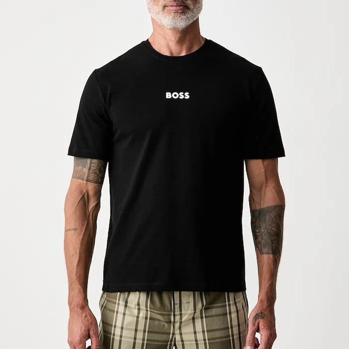 BOSS pamuklu iki parçalı erkek pijama Easy Short Set