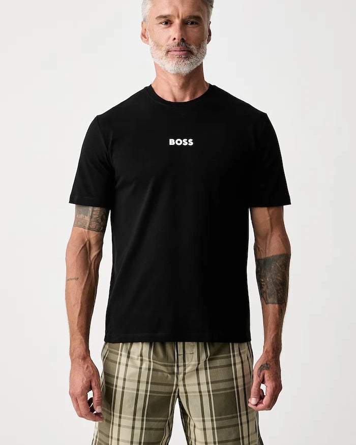BOSS pamuklu iki parçalı erkek pijama Easy Short Set