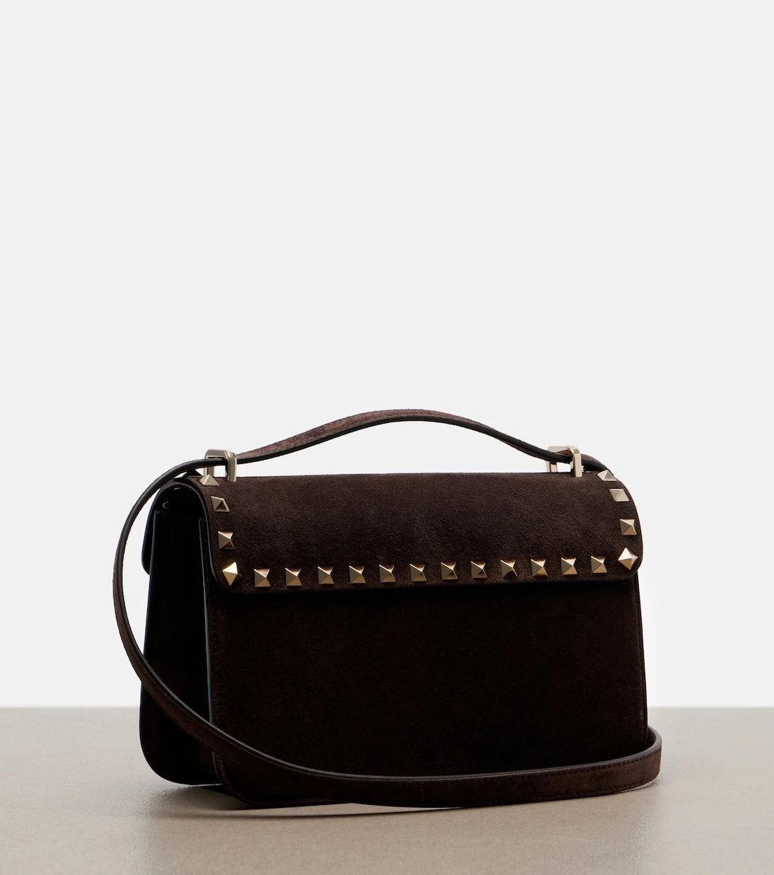 Valentino Garavani - Rockstud Small suede tote bag