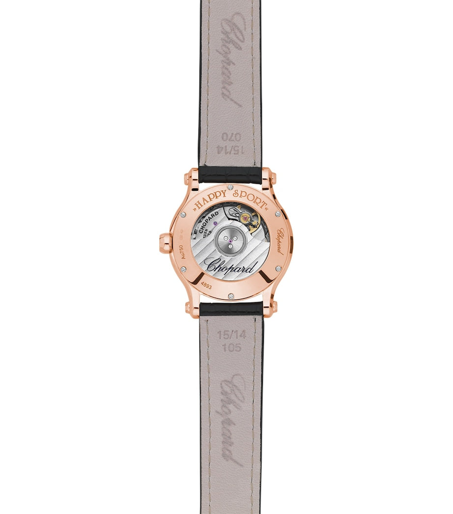 Chopard Rose Goldand Diamond Happy Sport Watch 30mm