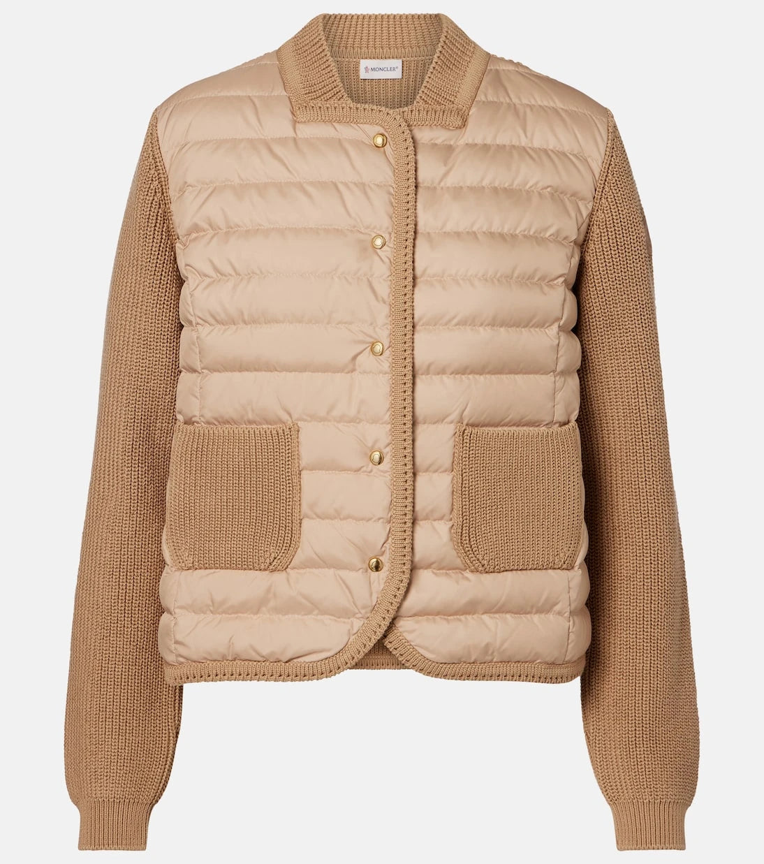 Moncler - Down-paneled cotton cardigan