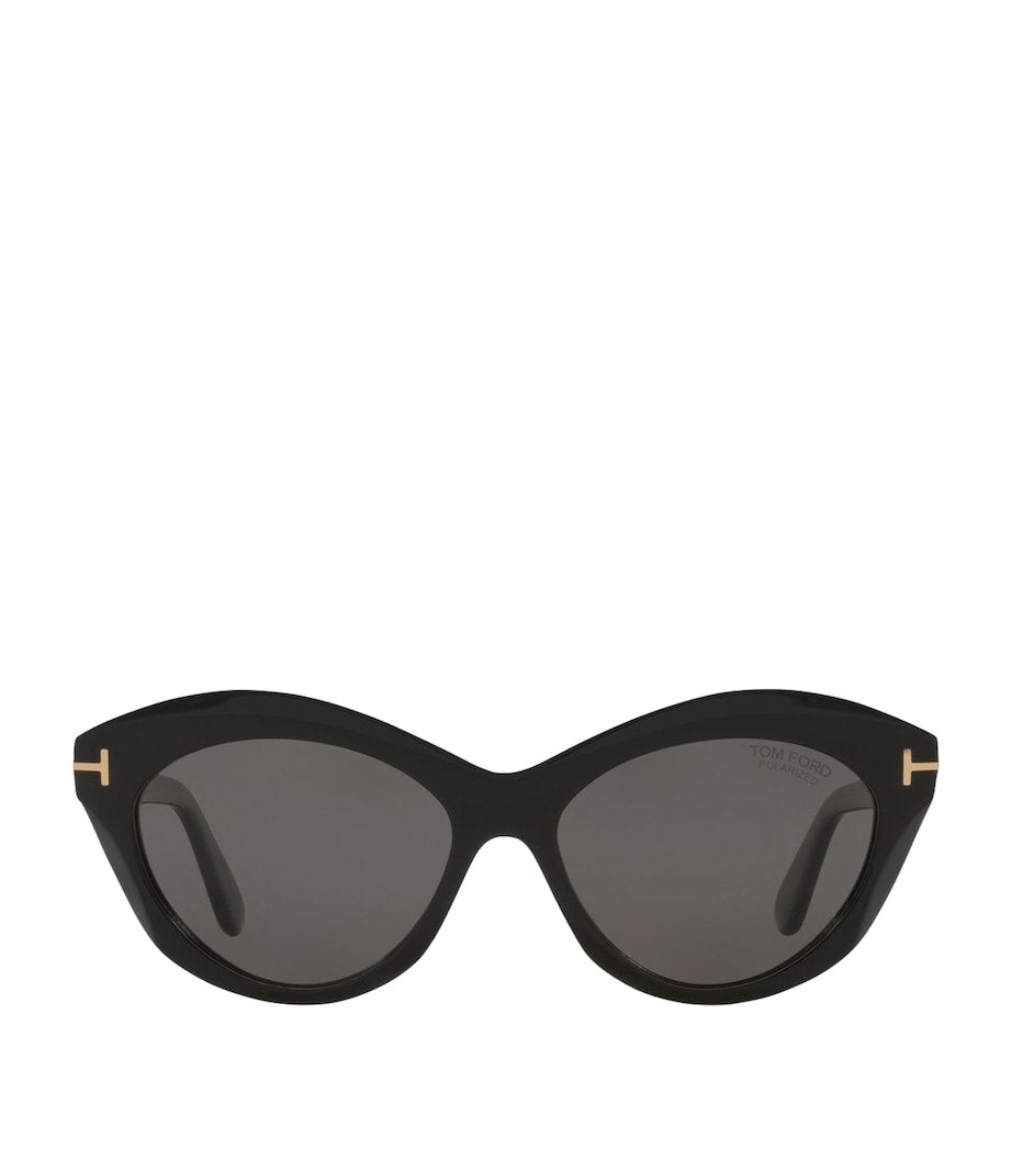 TOM FORD Black Acetate Toni Sunglasses