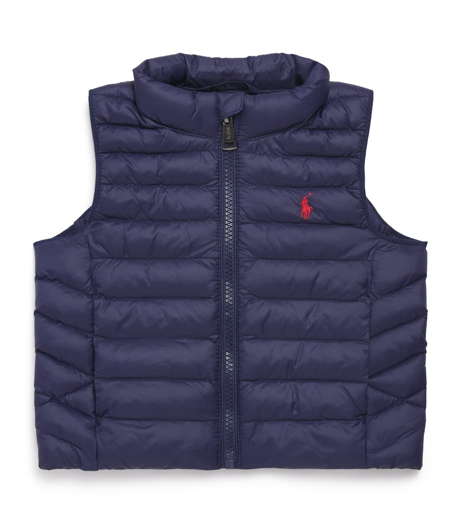 Ralph Lauren Kids Quilted Polo Pony Gillet (9-24 Months)