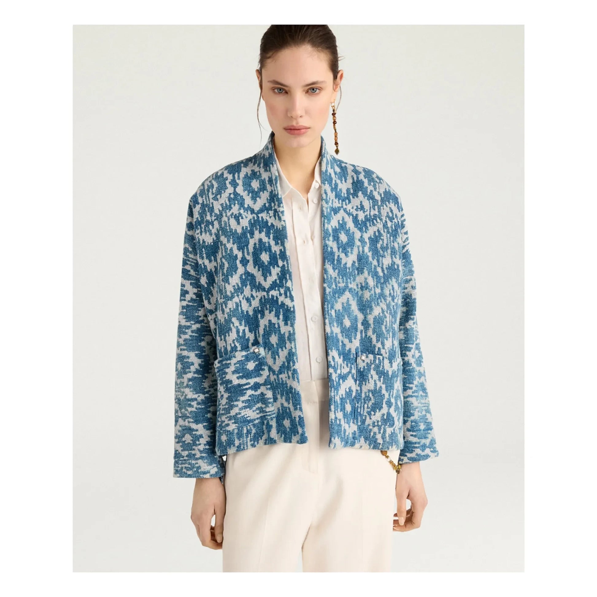 Momoni - Ara Cotton Jacket | Blue