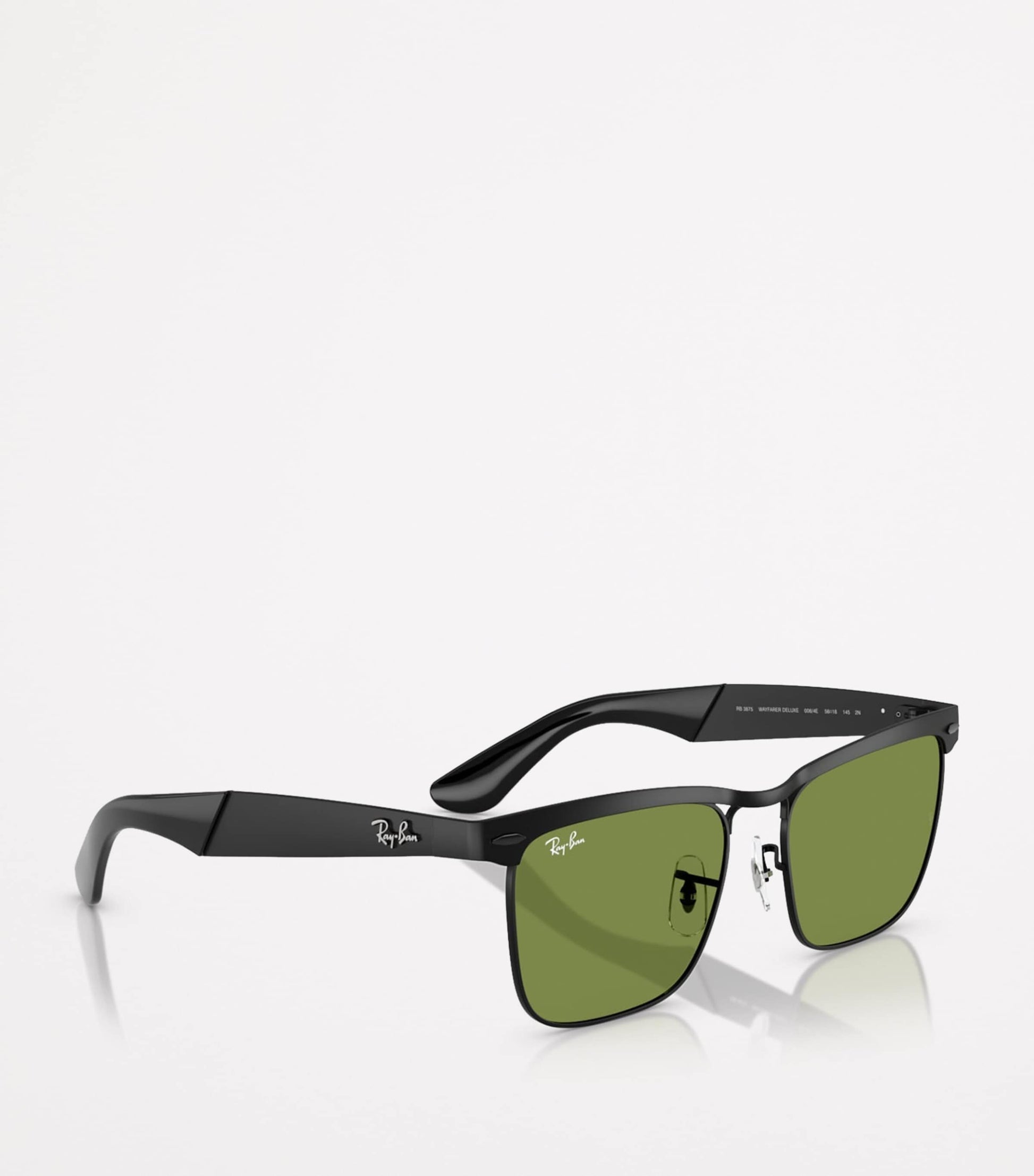 Ray-Ban Black RB3875 Wayfarer Deluxe Square Sunglasses