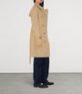Burberry Beige Gabardine Mid-Length Kensington Heritage Trench Coat