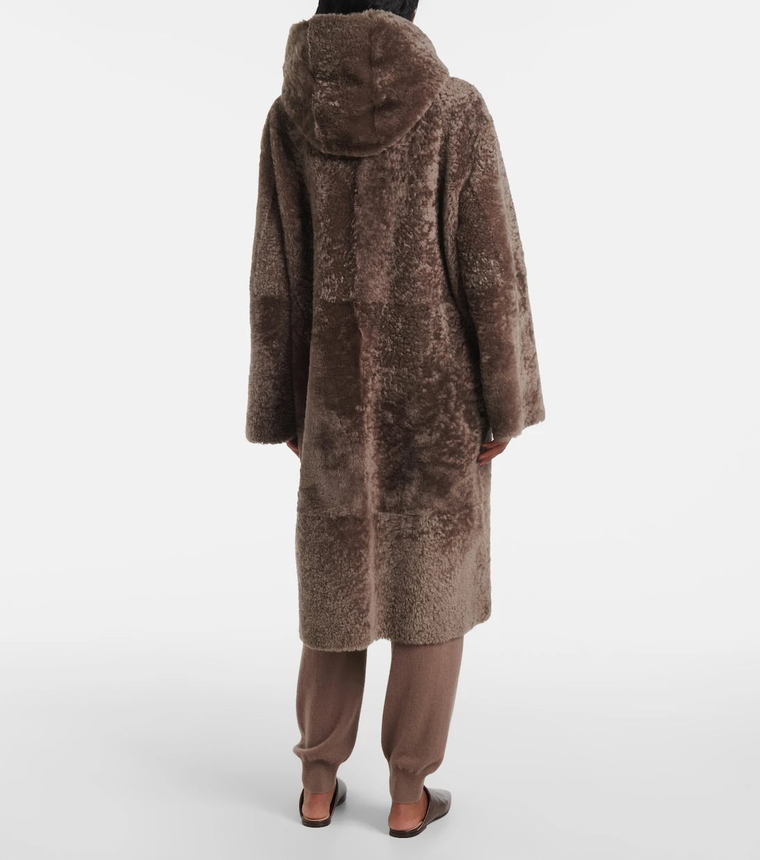Joseph - Reversible shearling and leather hooded coat