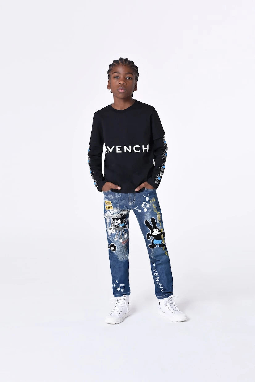 Givenchy Kids - تيشيرت قطني بشعار الماركة