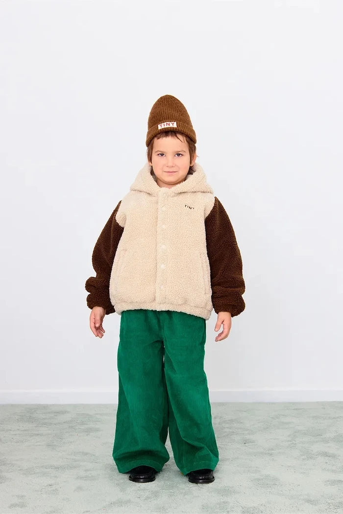 Детско яке Tinycottons COLOR BLOCK POLAR SHERPA HOODIE