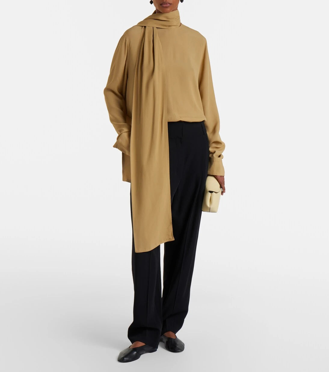 Toteme - Pleated cotton wide-leg pants