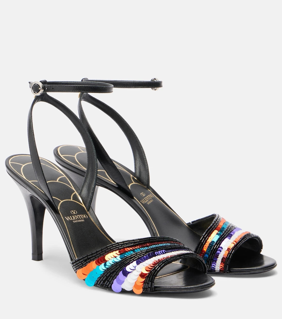 Valentino Garavani - Sequined leather sandals