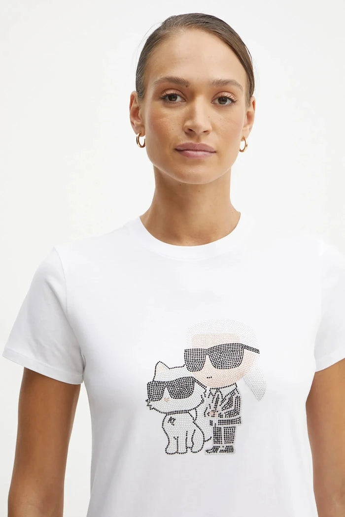 Памучна тениска Karl Lagerfeld IKON RS