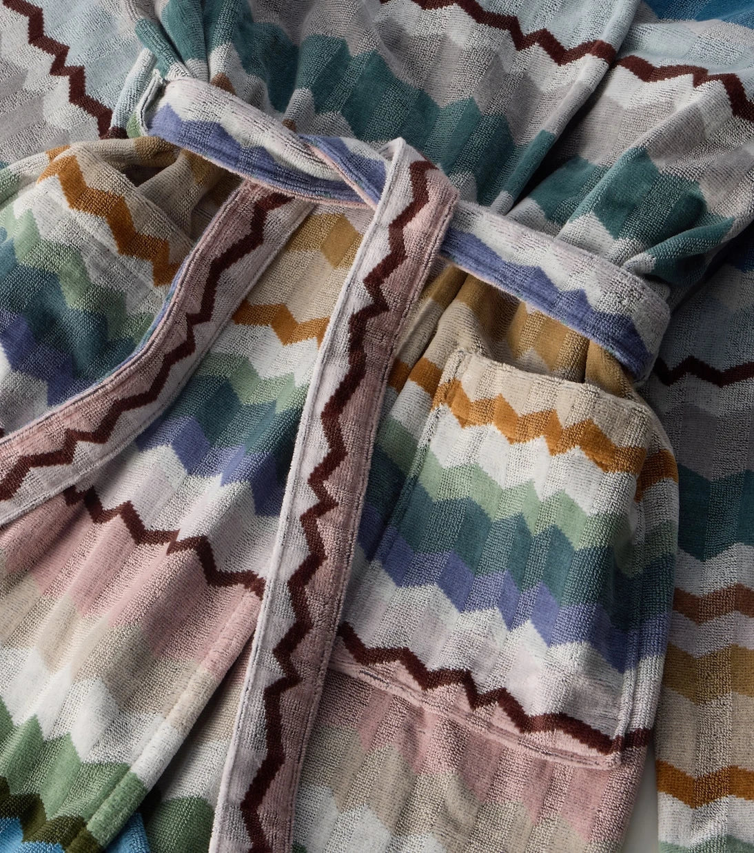Missoni - Eva Zigzag hooded cotton terry bathrobe