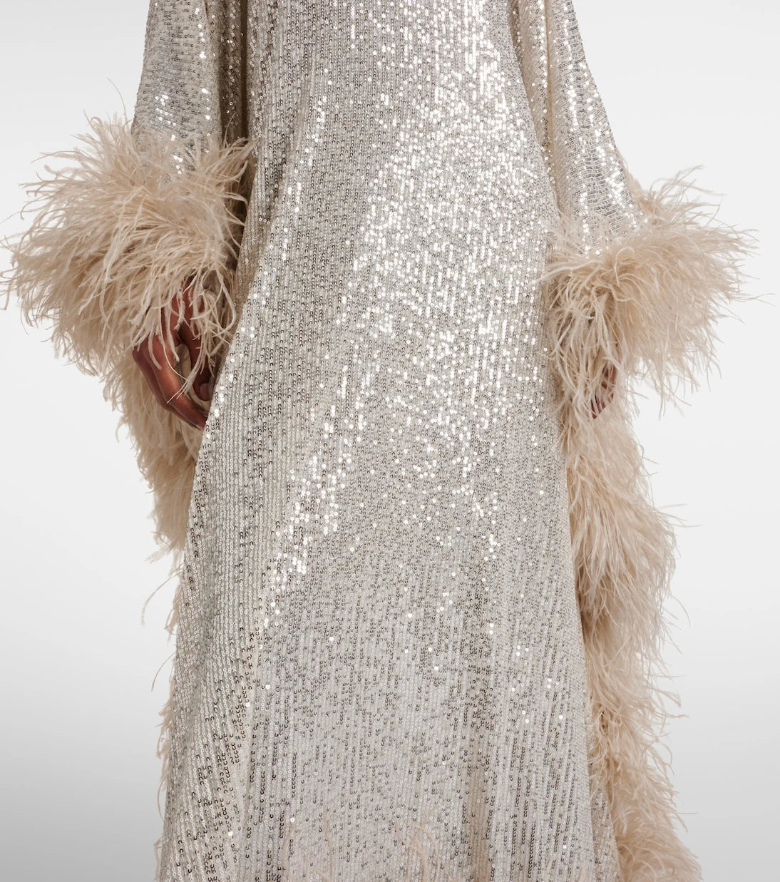 Taller Marmo - Casta Diva Disco feather-trimmed gown
