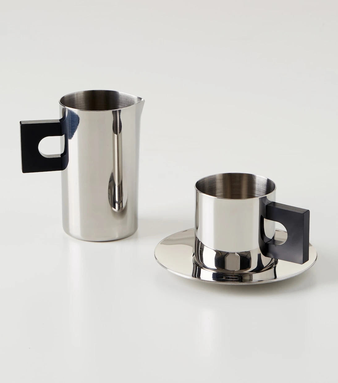 Louise Roe - S.R. stainless steel cup and saucer set