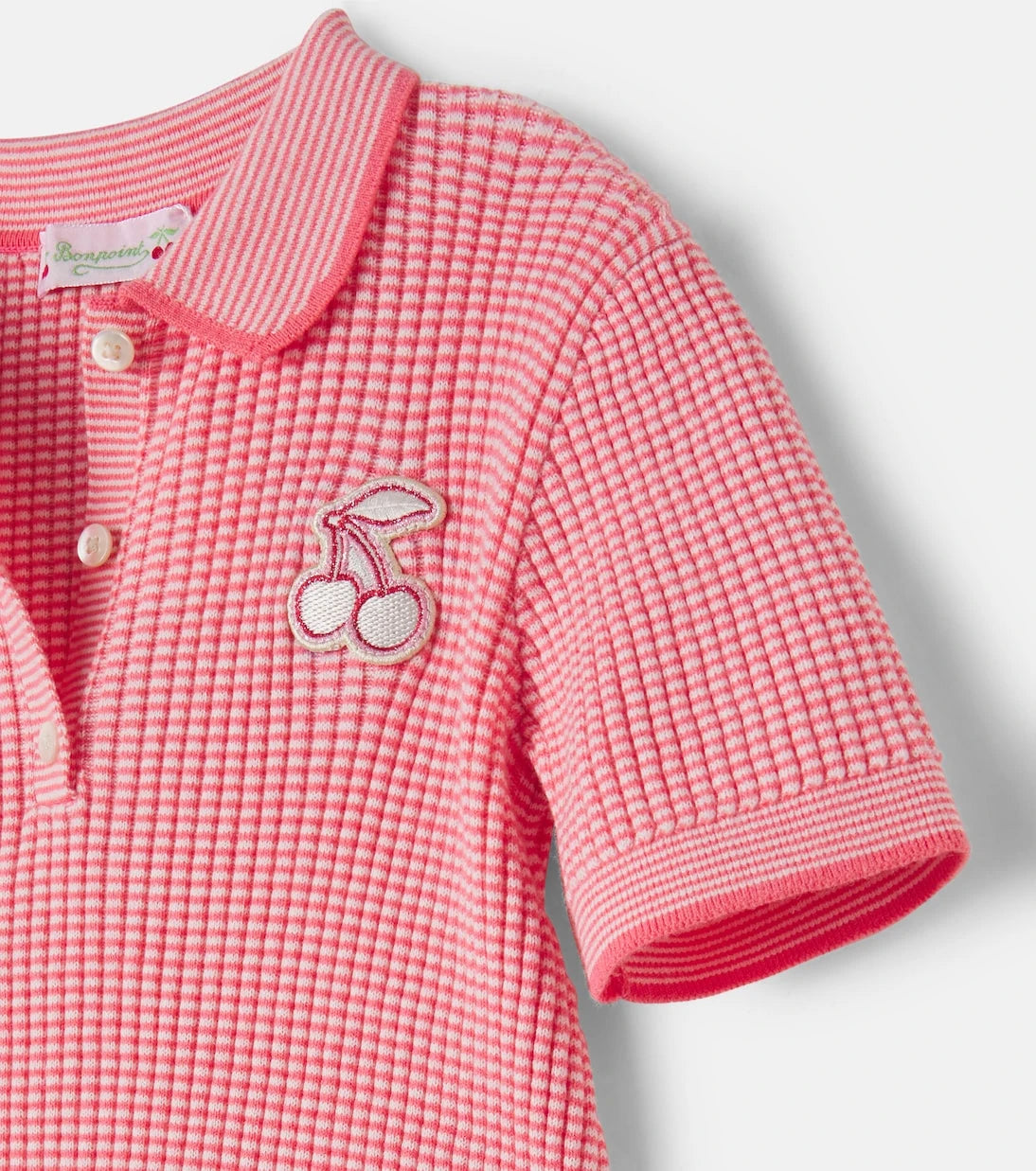 Bonpoint - Marlie checked embroidered cotton dress