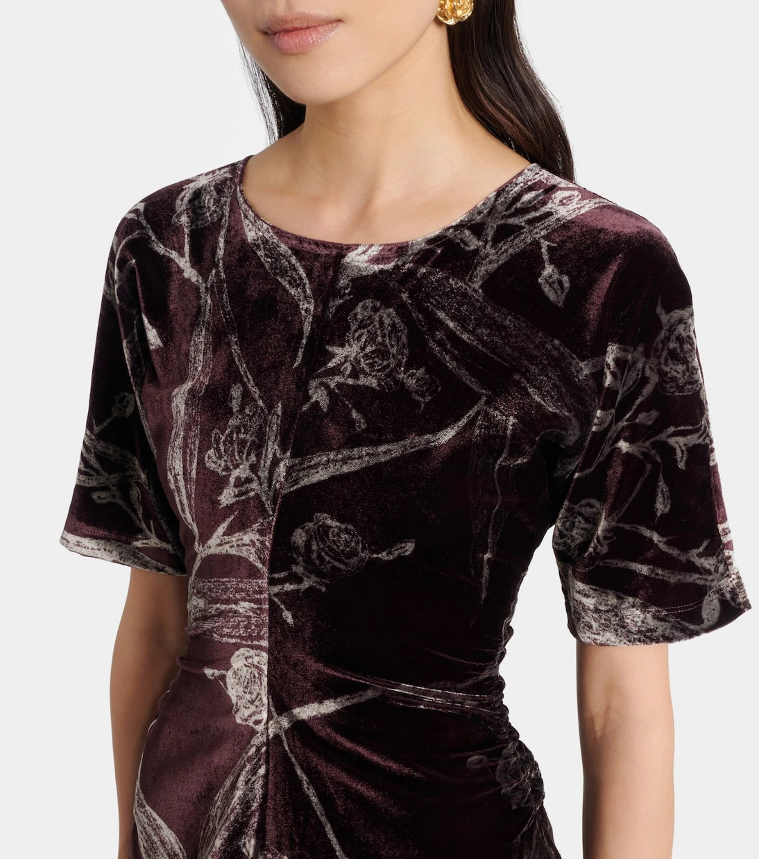 La DoubleJ - Angelica printed satin midi dress