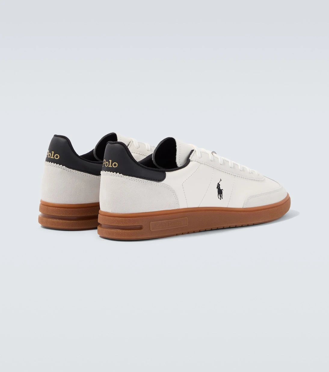 Polo Ralph Lauren - حذاء رياضي جلدي مزين بالجلد السويدي