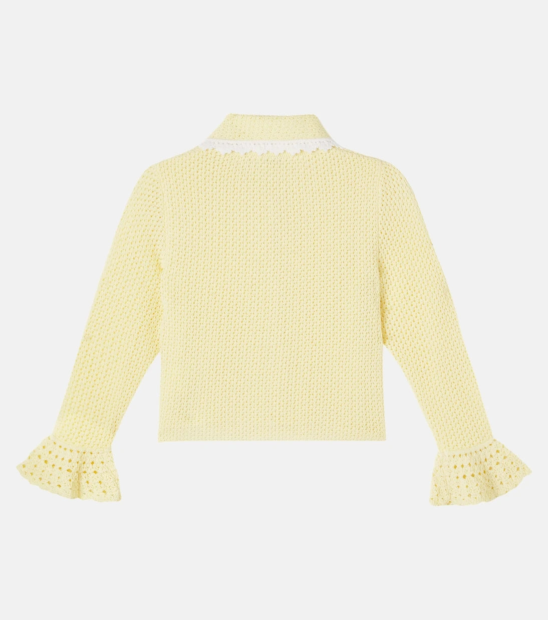 Self-Portrait Kids - Crystal-embellished pointelle cardigan