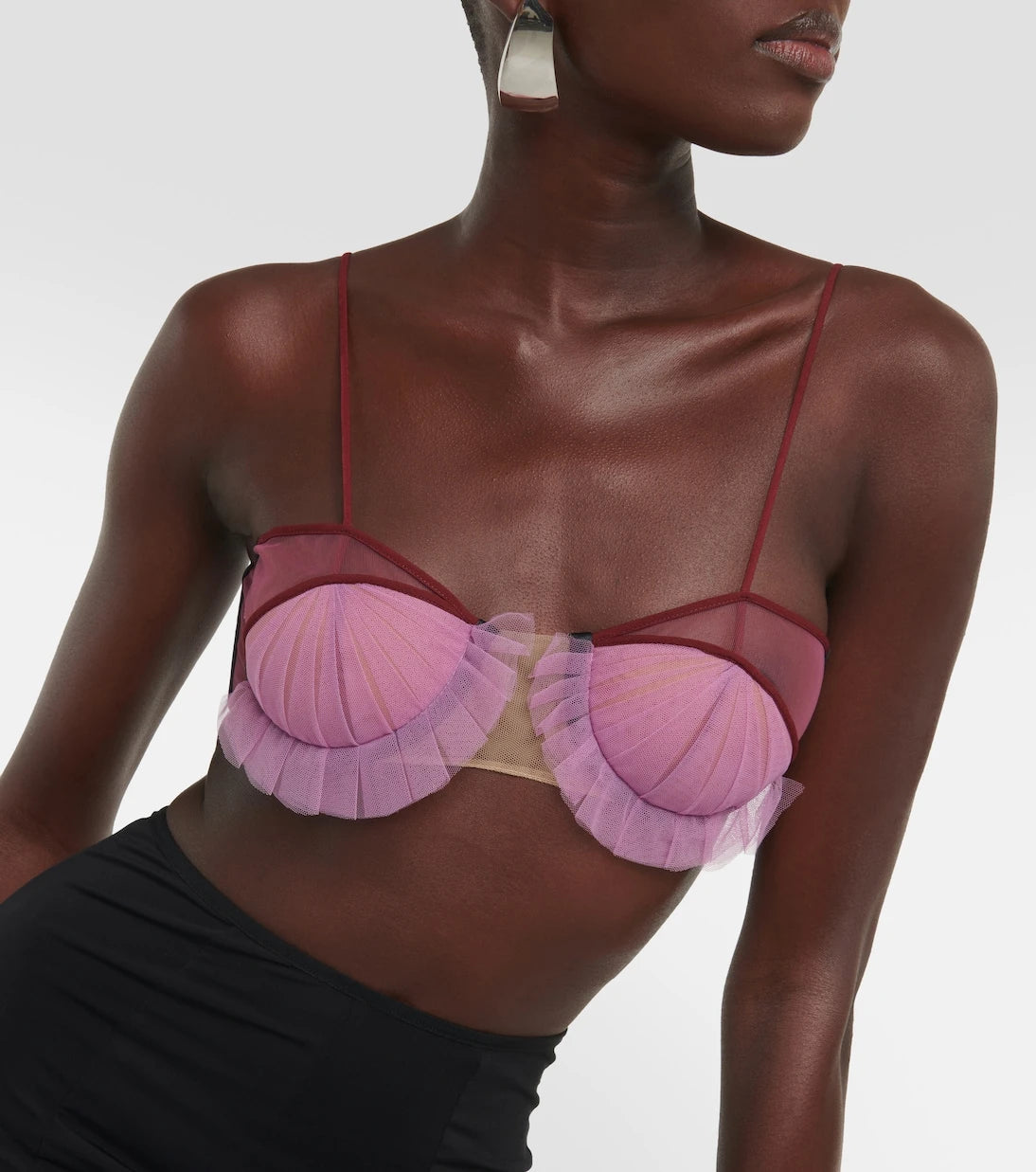 Nensi Dojaka - Exploding Flower tulle bra