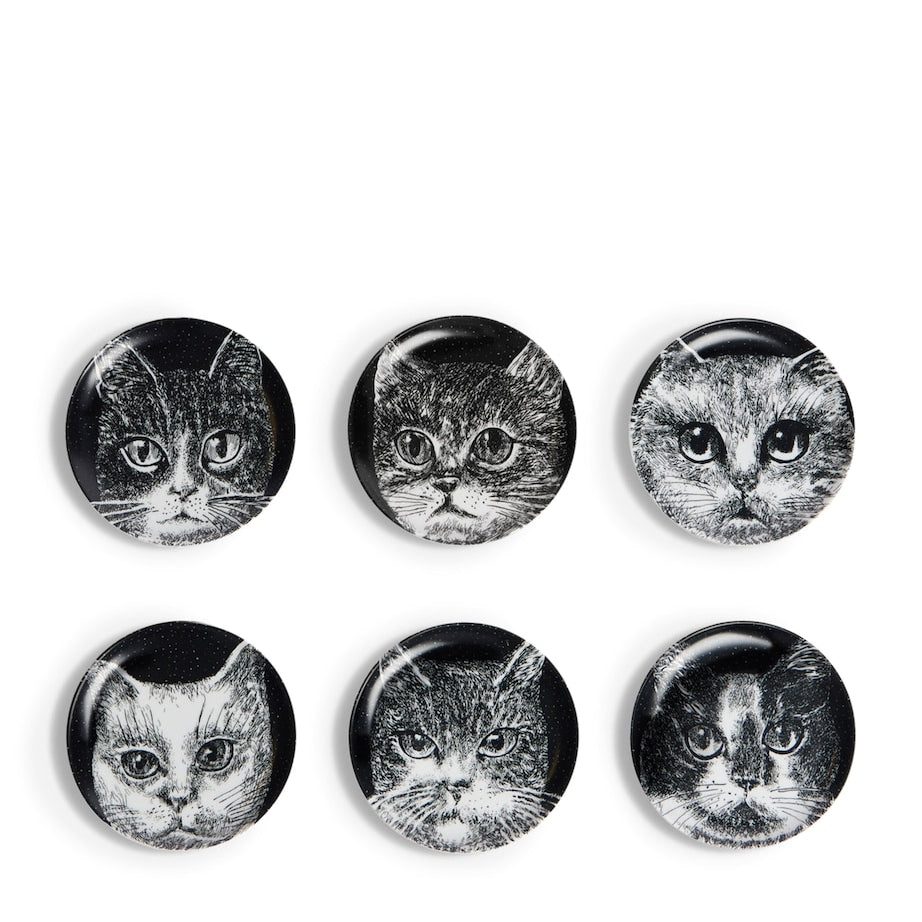 Set of 6 Porcelain High Fidelity Trinket Trays (10cm)