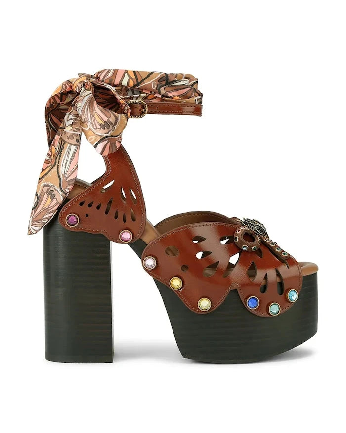 Kurt Geiger London Butterfly Platform Sdl Deri Sandalet