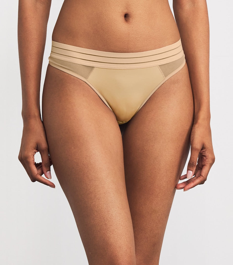 Maison Lejaby Beige Mesh-Insert Nufit Tanga