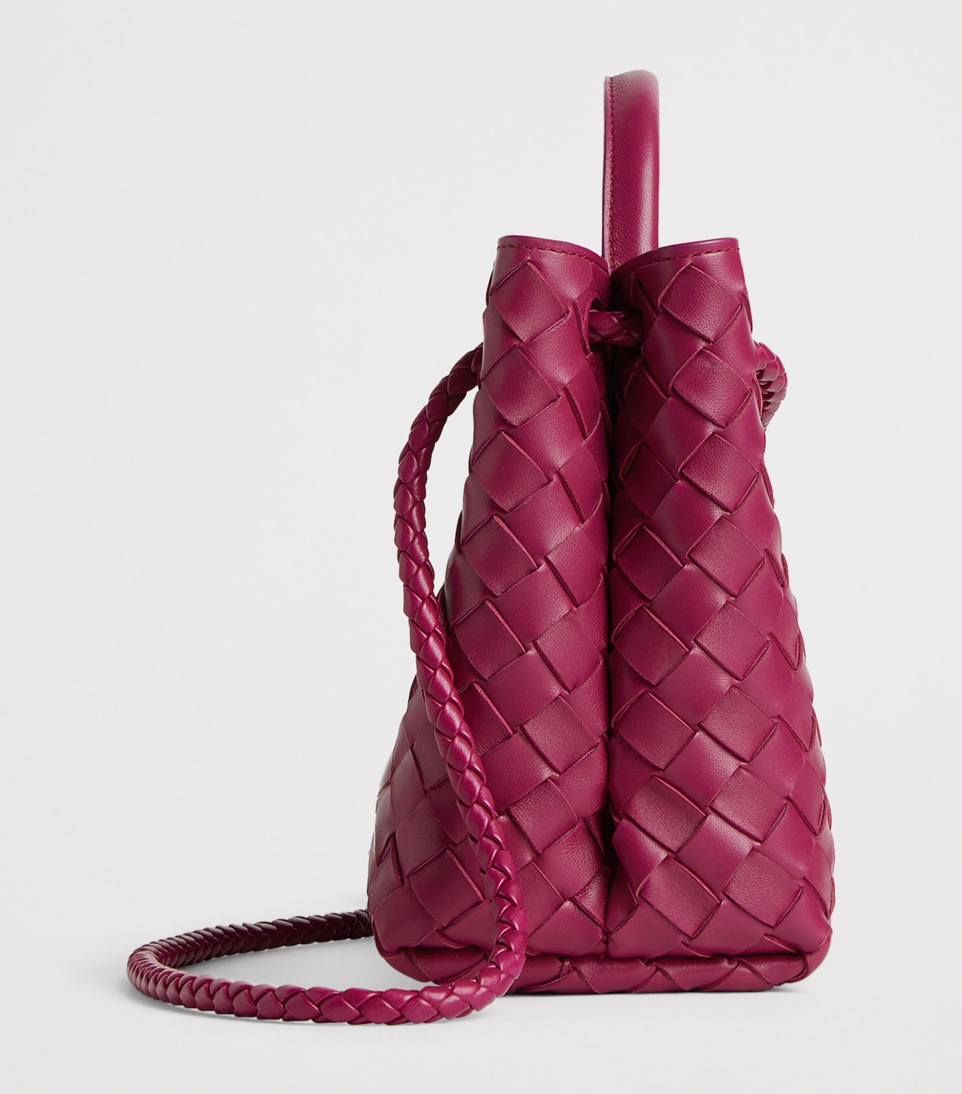 Pink Small Lambskin Andiamo Shoulder Bag