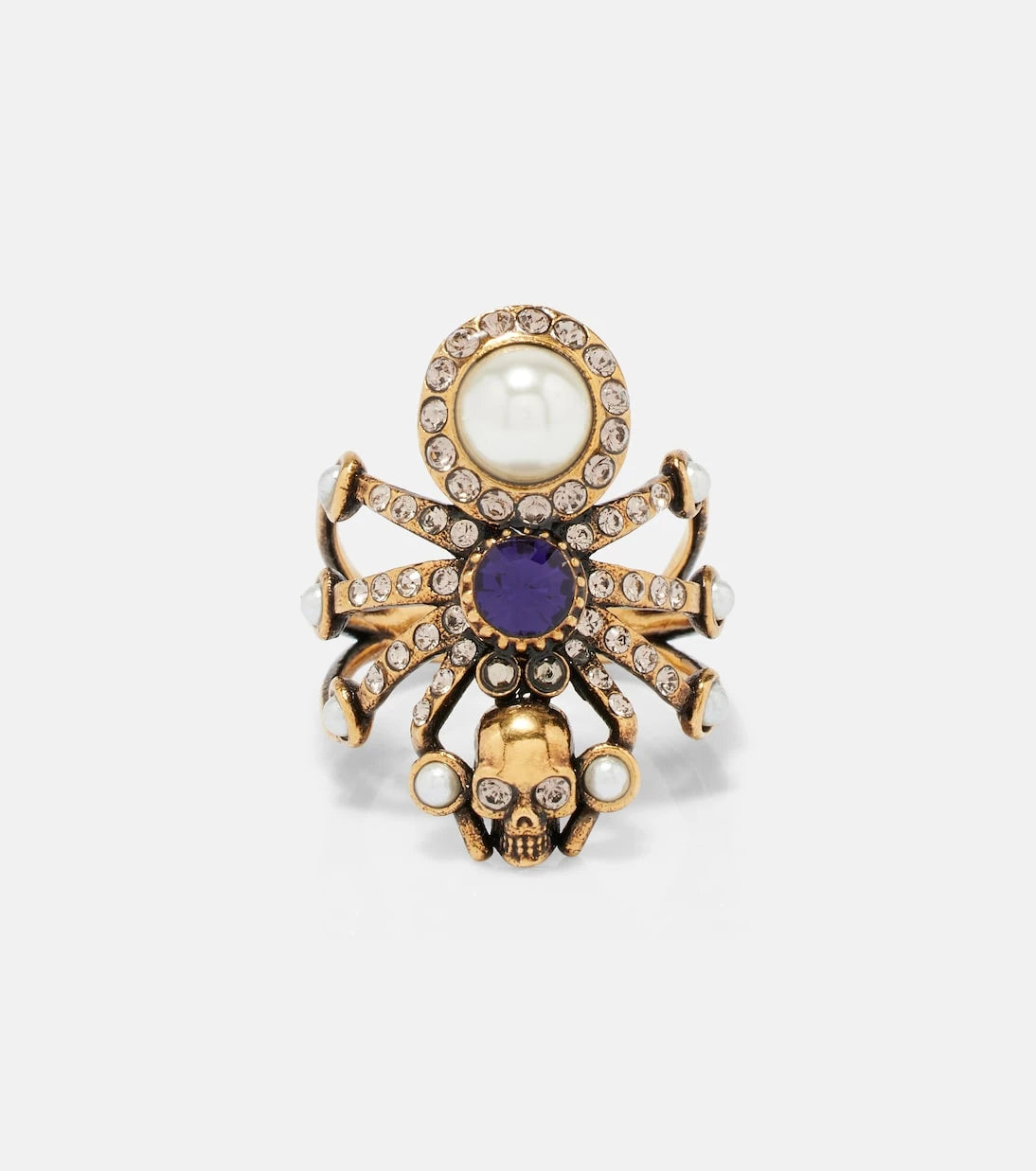 McQueen - Spider embellished ring