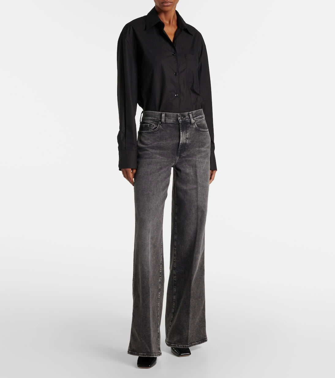 7 For All Mankind - High-rise wide-leg jeans