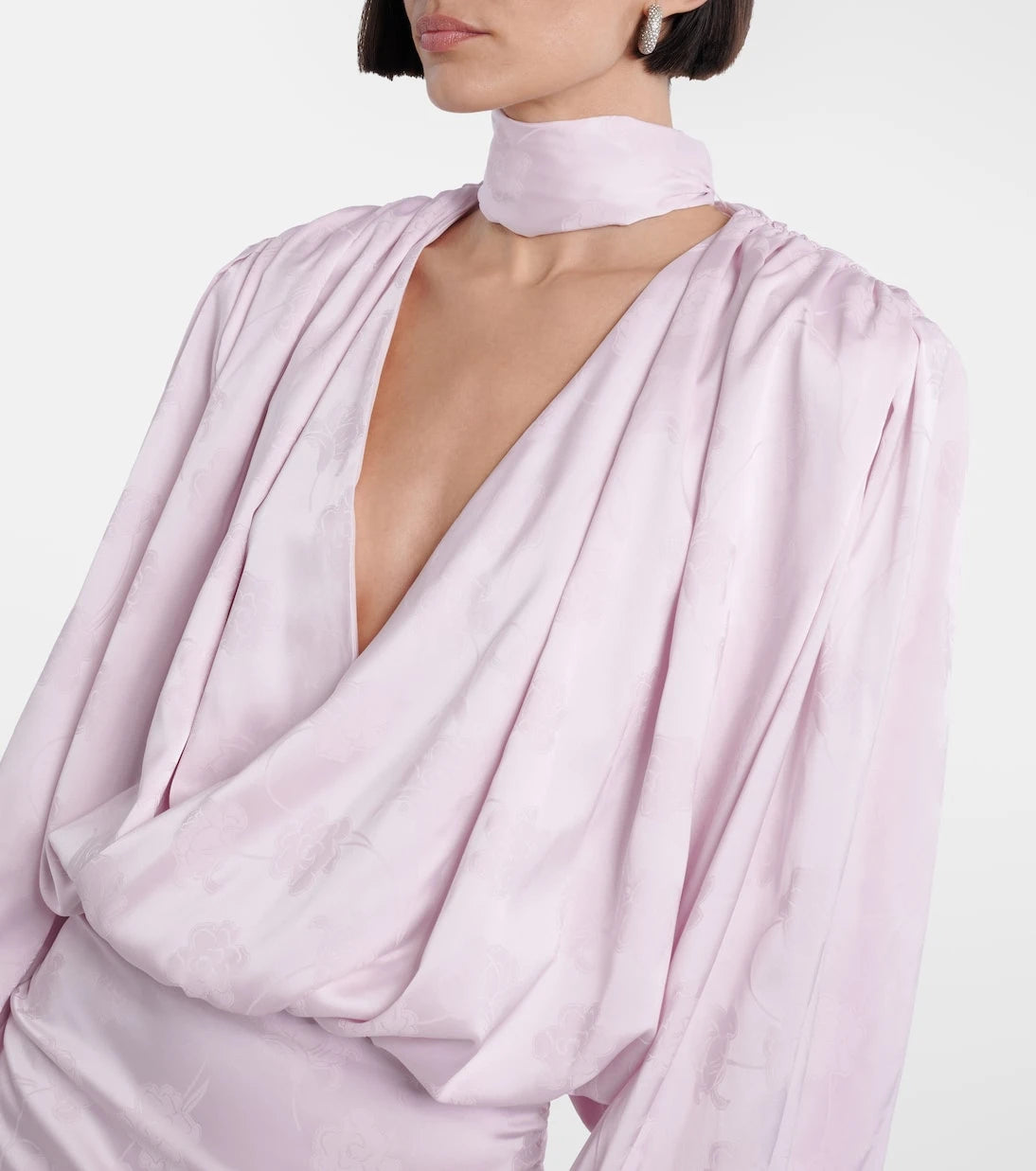 Rotate - Floral scarf-detail minidress