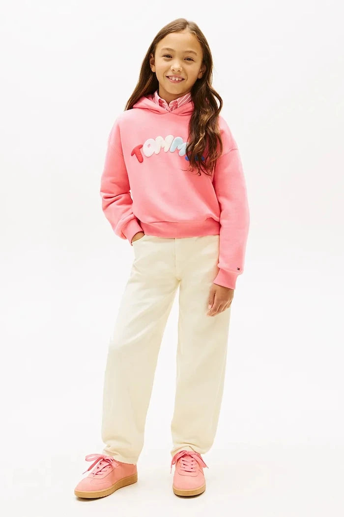 Tommy Hilfiger суичър с качулка за деца с памук