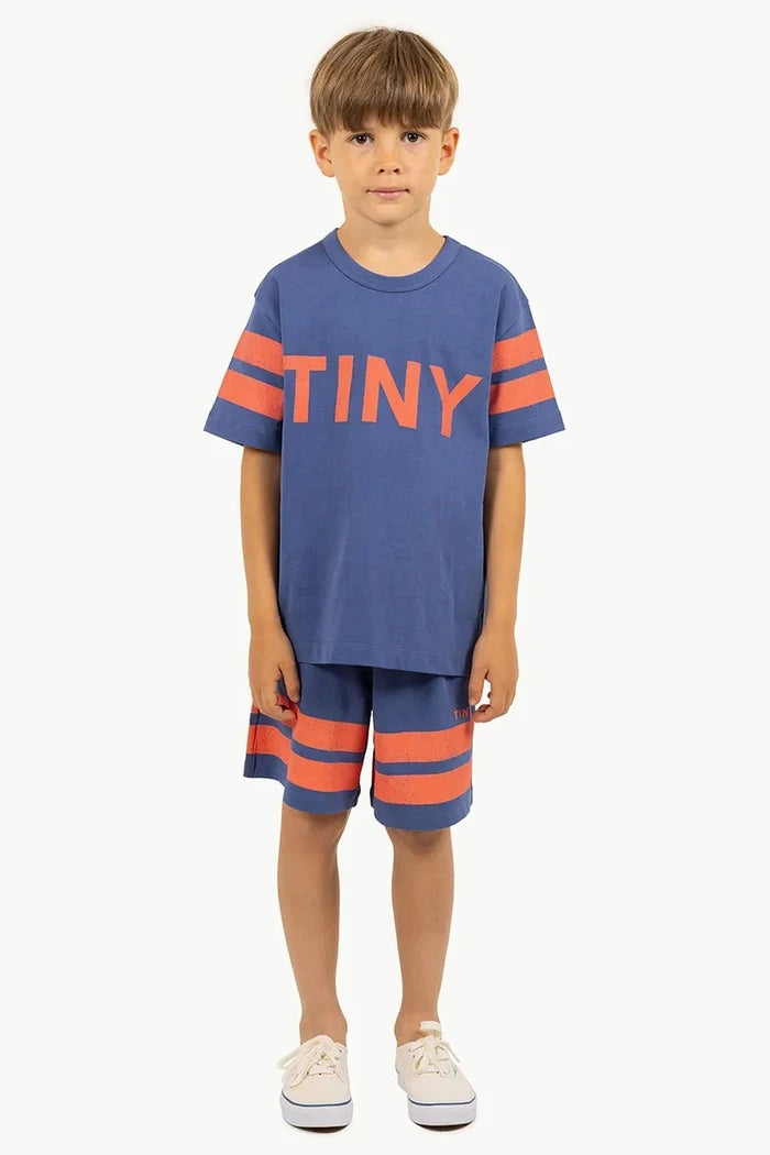 Детска памучна тениска Tinycottons STRIPES LOGO TEE