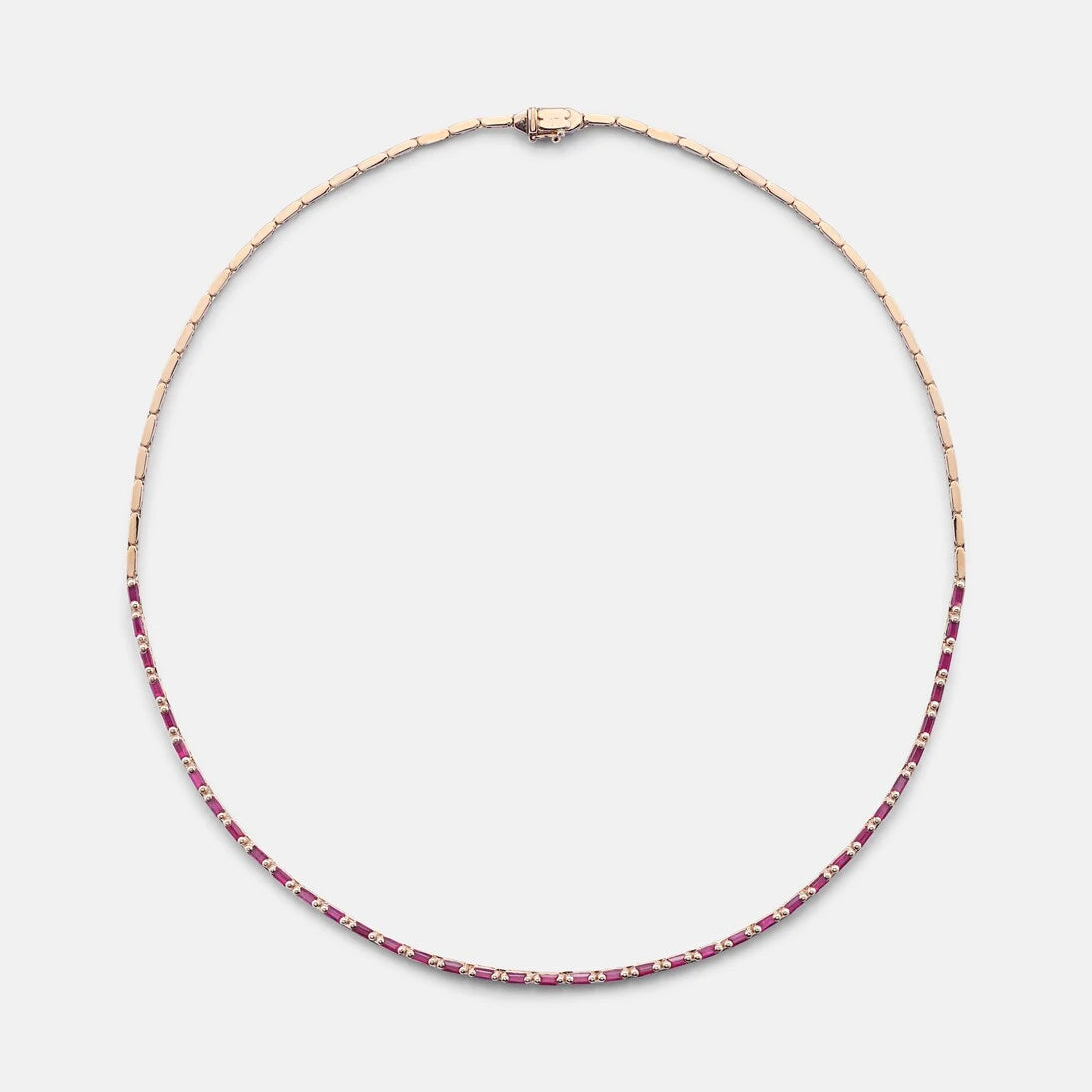 Suzanne Kalan - 18kt rose gold necklace with rubies