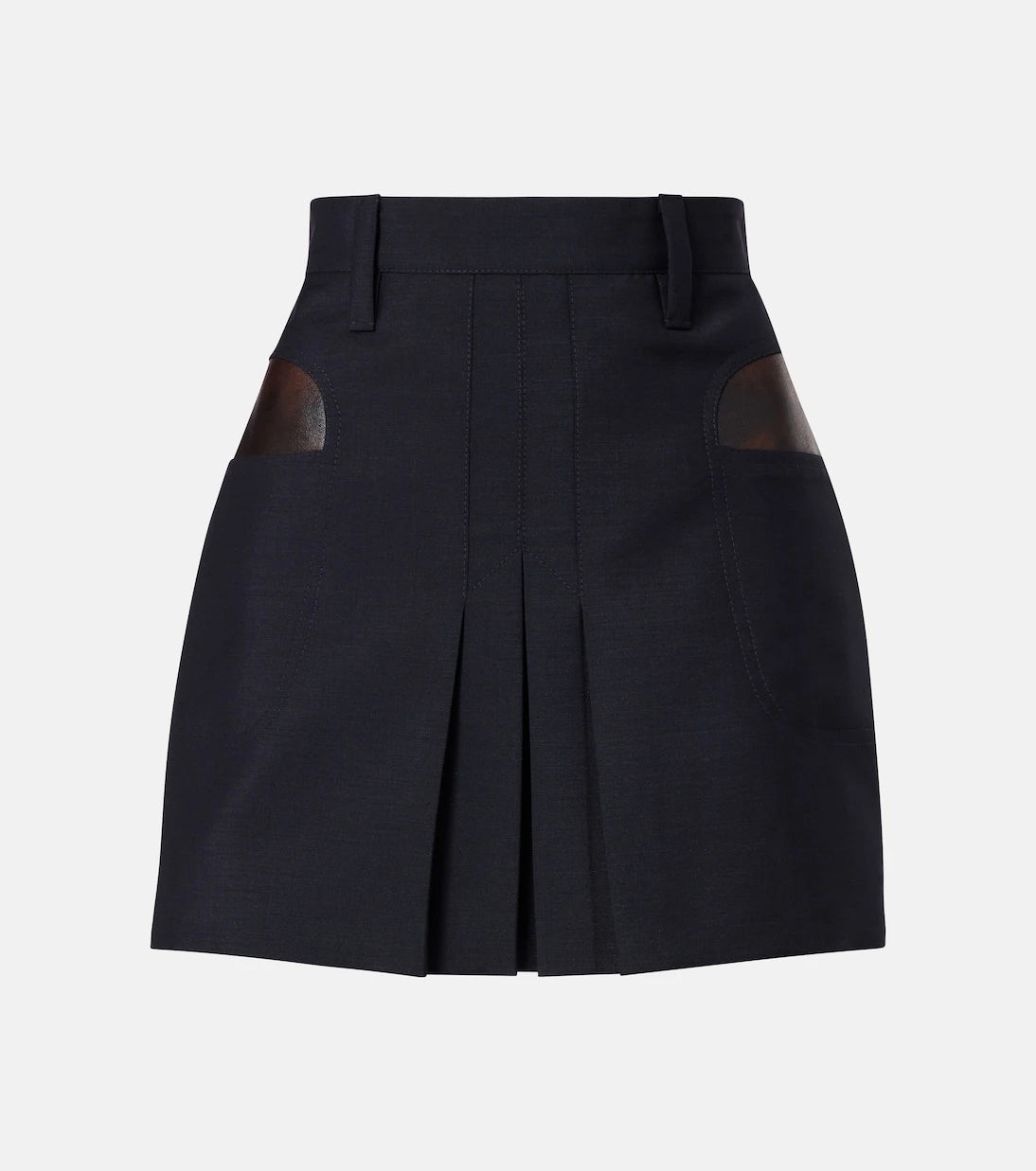 Prada - Pleated mohair and wool miniskirt