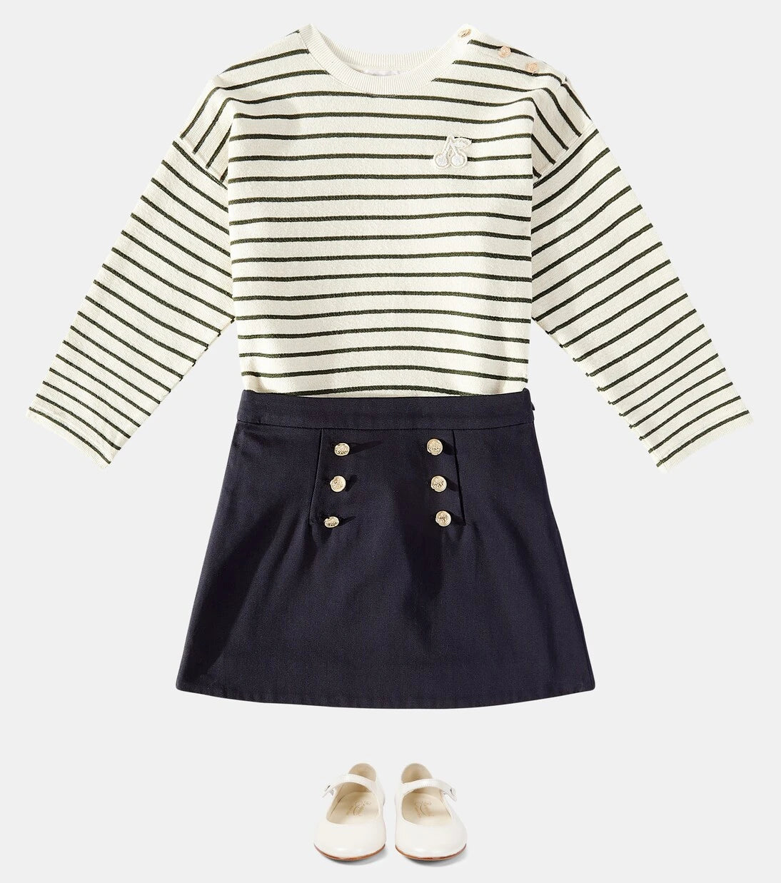 Bonpoint - Gaya striped cotton-blend sweatshirt