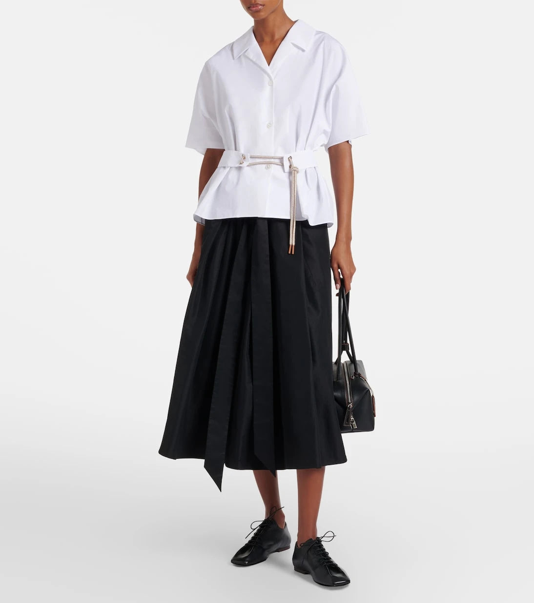 'S Max Mara - Carisma belted cotton poplin shirt