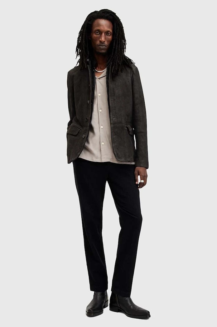 Кожено яке AllSaints SURVEY LTHR BLAZER