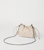 Brunello Cucinelli White Mini Leather Mellow Bucket Bag
