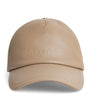 Brown Leather Logo Cap