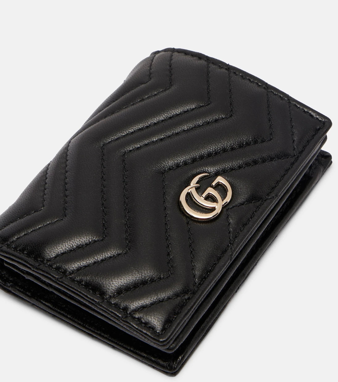 Gucci - GG deri ikiye katlanır cüzdan