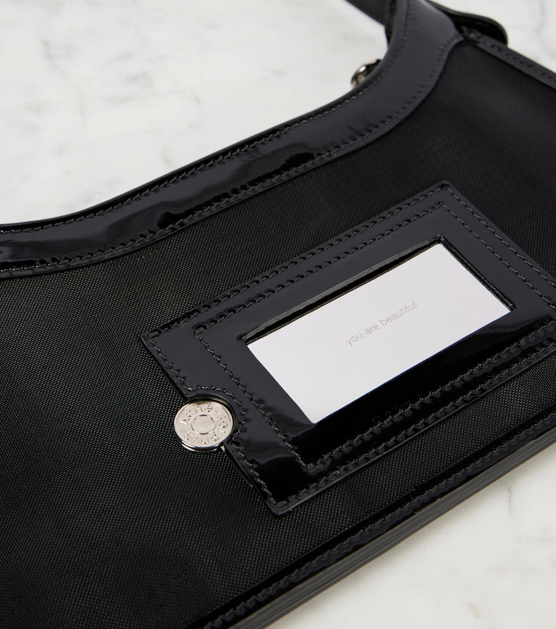 Acne Studios - Platt leather-trimmed mesh shoulder bag