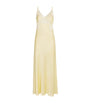 Bocan Yellow Satin Lace-Trim Caroline Nightdress