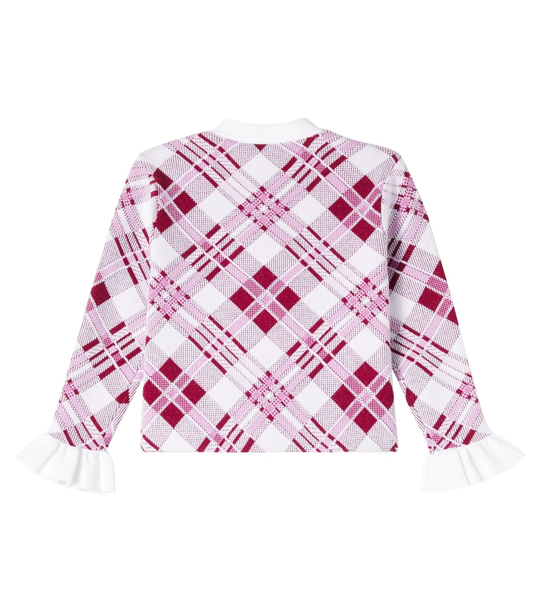 Self-Portrait Kids - Ruffled checked cardigan