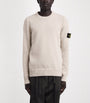 Beige Lambswool-Blend Sweater