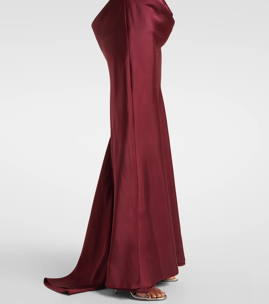 Rotate - Embellished draped satin corset gown